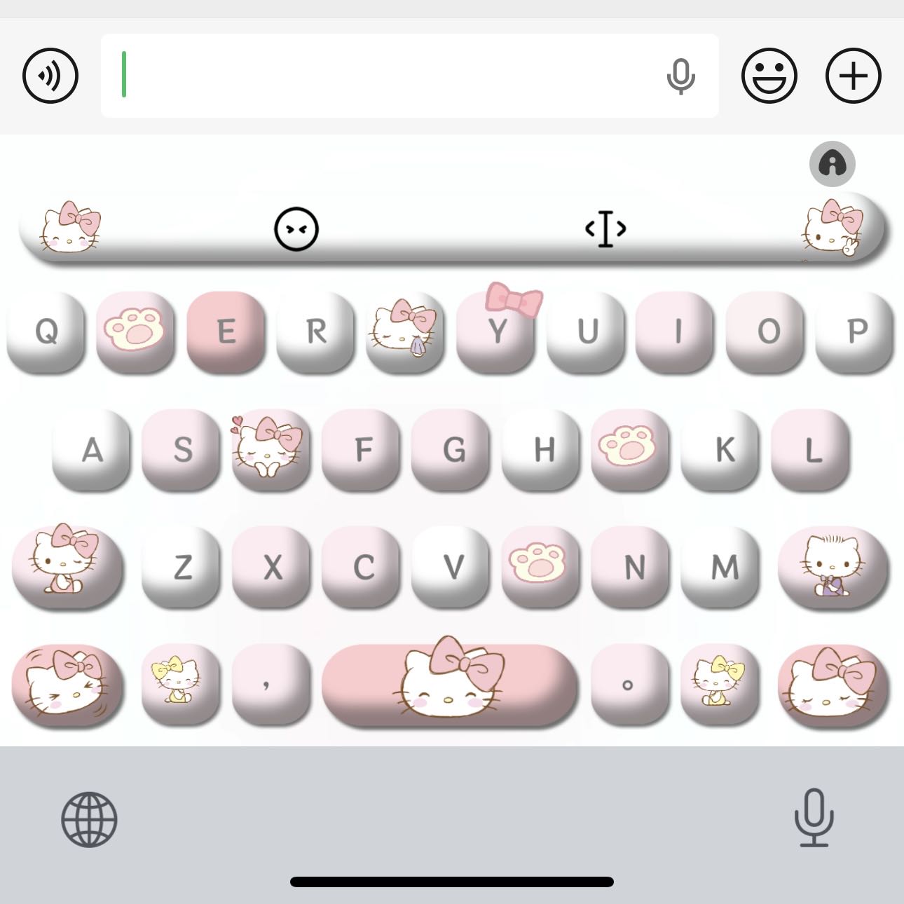 困困kt猫/ios苹果安卓百度输入法皮肤键盘白肚皮双系统双色 到手价¥0.10