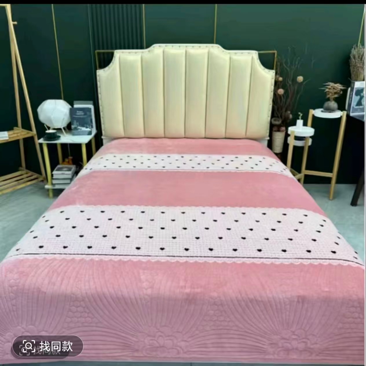 粉桃心2米乘2米3加绒床盖 到手价¥36.90
