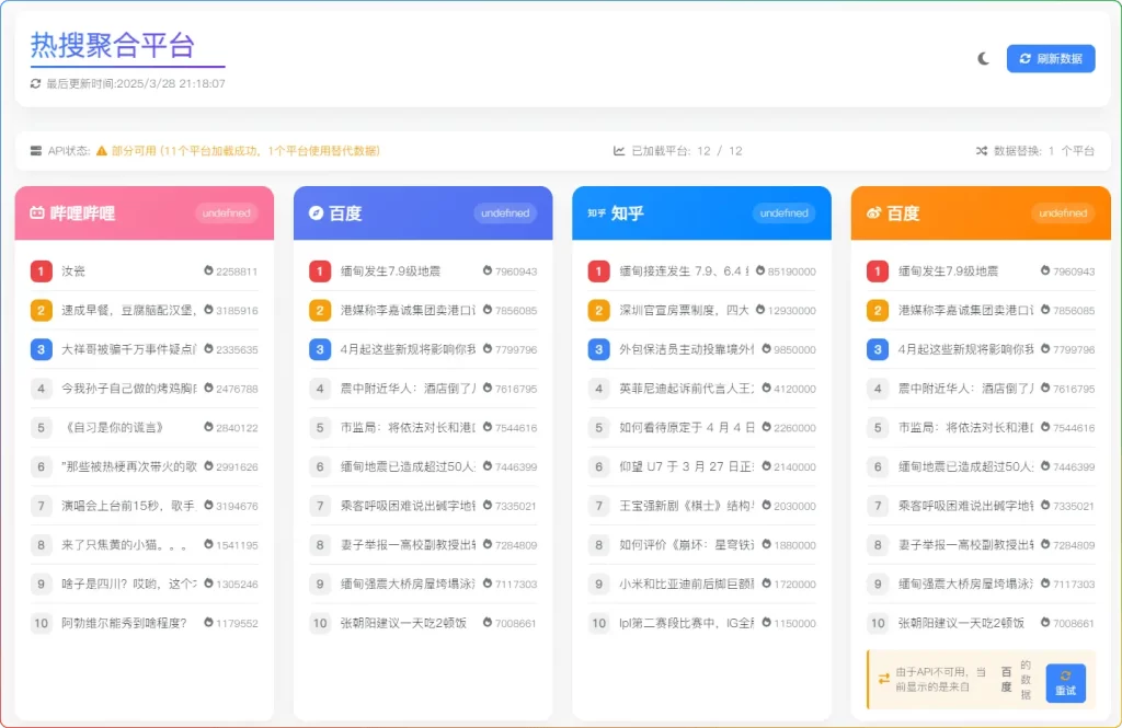 zibll 子比主题美化教程：添加每日热搜聚合功能（SEO 增强版）-豆包博客